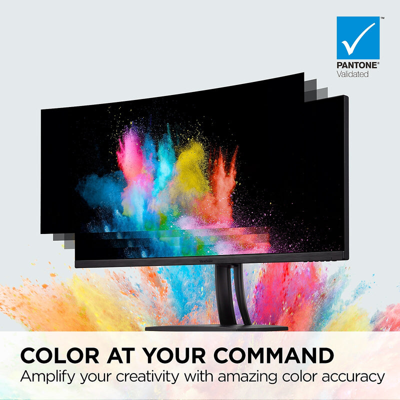ViewSonic ColorPro 34" Curved 75Hz LED Monitor, Black (VP3456A)