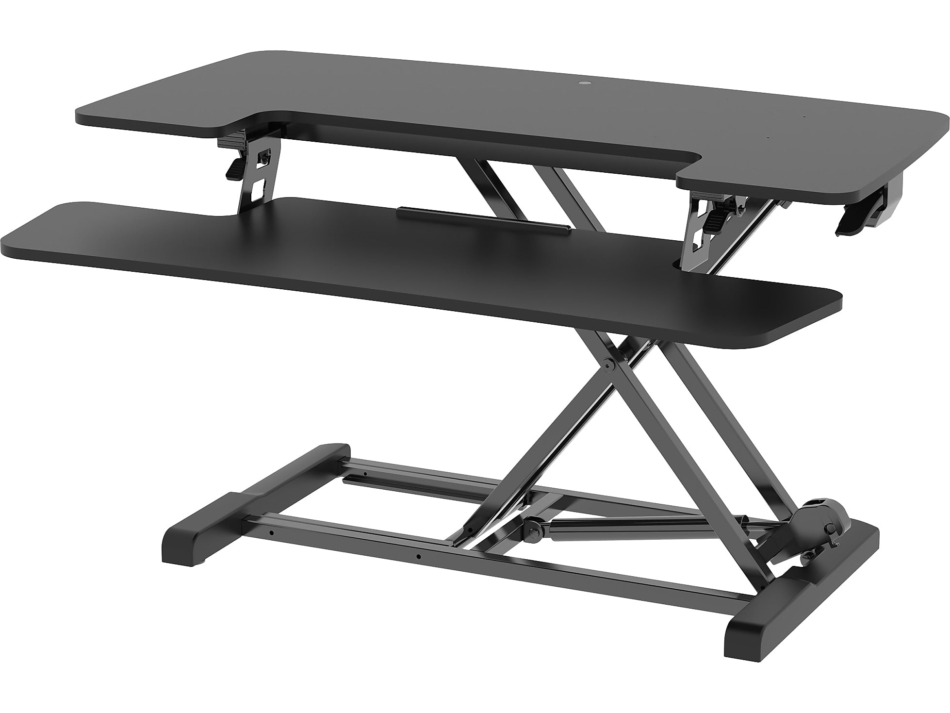 FlexiSpot M7 Series 35"W Manual Rectangular Adjustable Standing Desk Converter, Black (M7-E-35B)