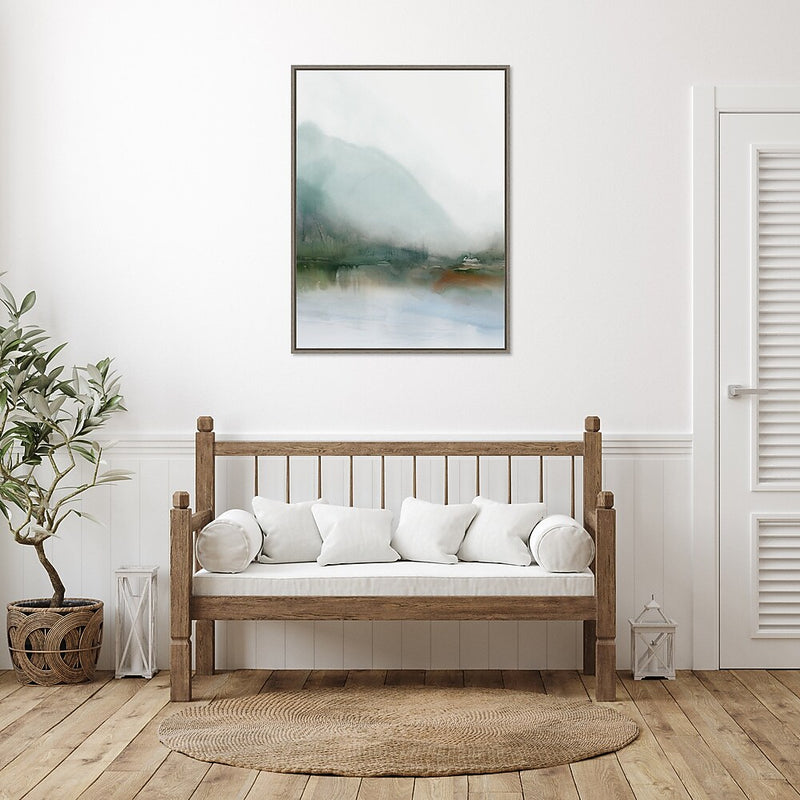 Amanti Art Sapphire Lake I by Ian C Framed Canvas Wall Art Print, 32" x 42" (A42677747794)