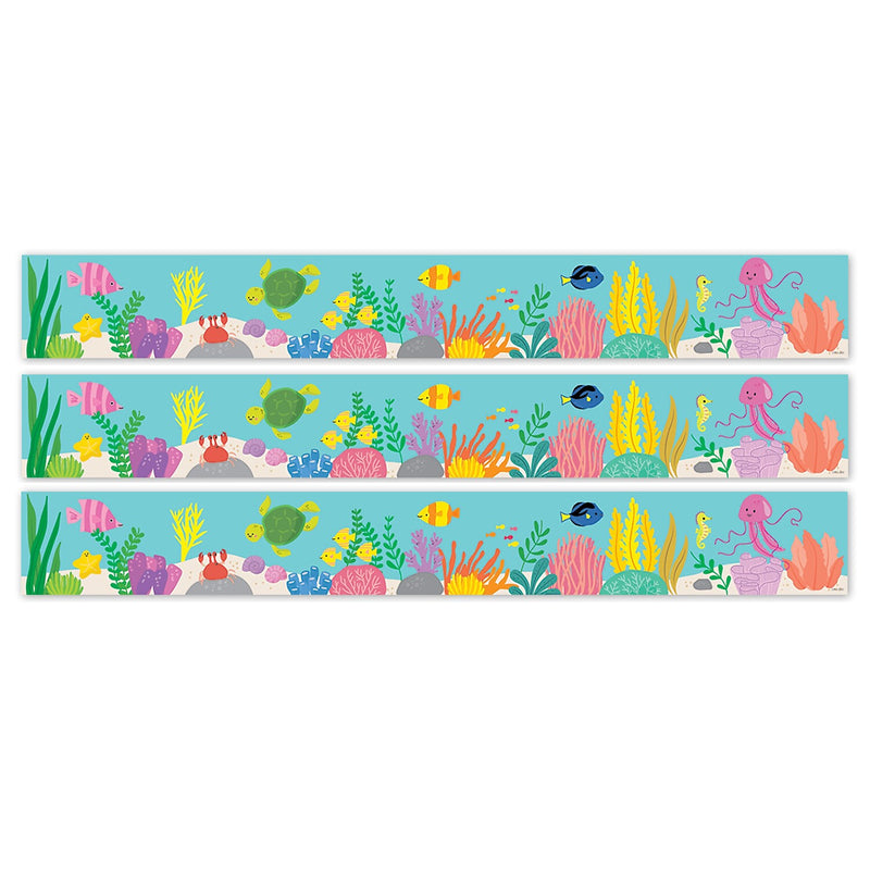 Creative Teaching Press EZ Border, 3" x 2', Sea Friends Under the Sea, 24/Pack, 3 Packs/Bundle (CTP11057-3)