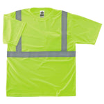 GloWear 8289-ECO High Visibility Short Sleeve T-Shirt, ANSI Type R Class 2, Lime, M, (21533)