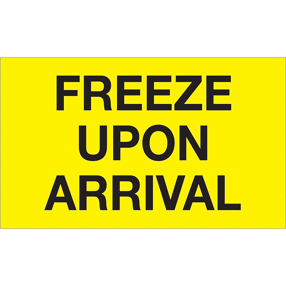 Decker Tape "Freeze Upon Arrival" Label, 3" x 5", 500/Roll (DL2455C)
