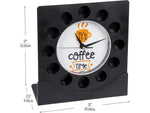Mind Reader 12-Compartment Plastic Coffee Clock Pod Organizer, Black/White (PODCLOCK-BLK)