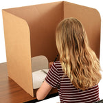 Classroom Products Foldable Cardboard Freestanding Privacy Shield, 20"H x 20"W, Kraft, 20/Box (VB2020 KR)