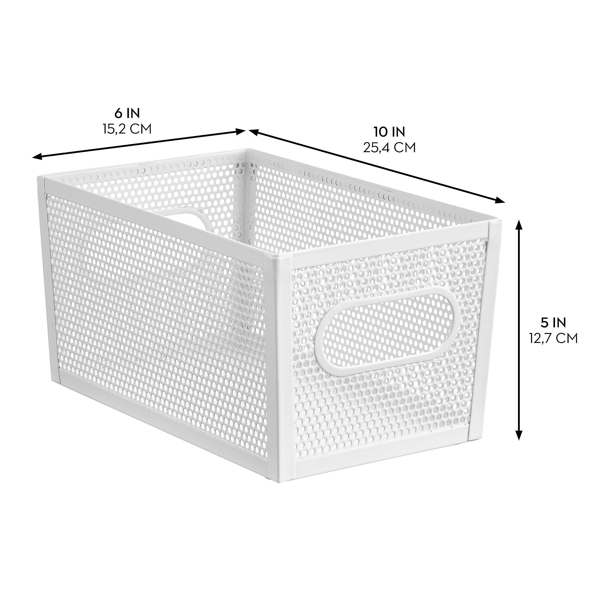 mDesign Steel Organizer, Matte White (25989)