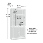 Sauder Select 70"H 5-Shelf Bookcase, Chalked Chestnut (426310)