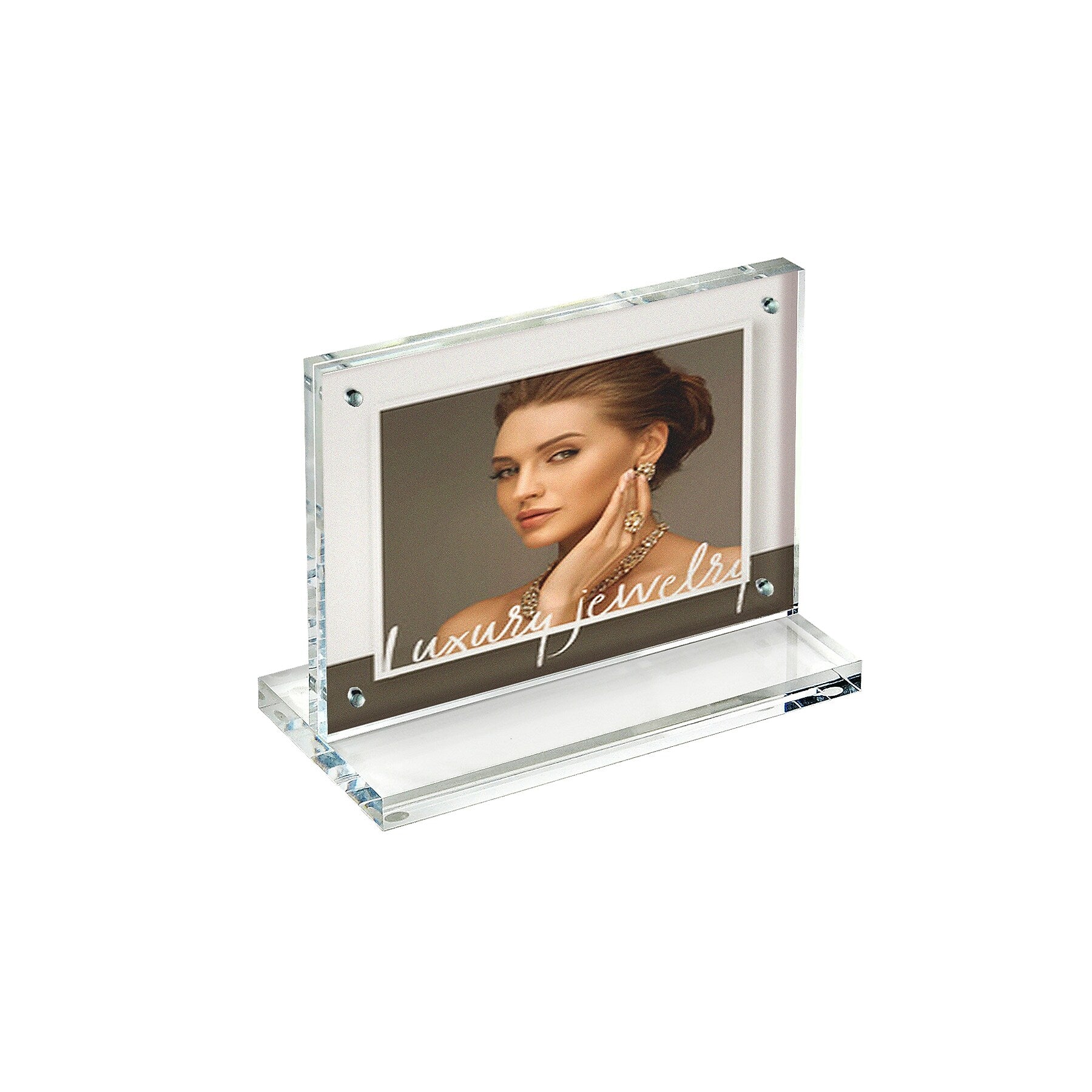 Azar Non-Specified Holder, 7" x 5.625", Horizontal, Table Top, Clear, Acrylic (104775)