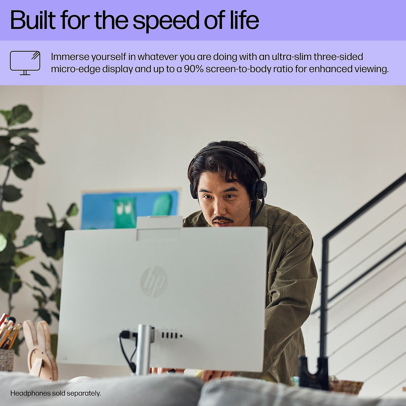 HP 27" All-in-One Desktop Computer, Intel Core  i5-1334U, 8GB RAM, 256GB SSD, Windows 11 Home