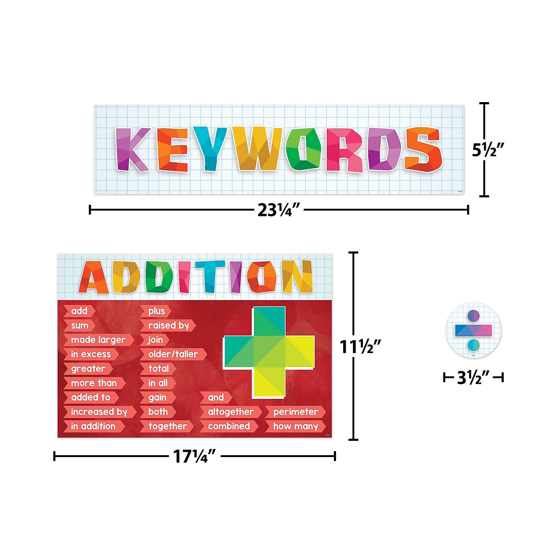 Teacher Created Resources Math Keywords Bulletin Board Set, 22/Set (TCR6114)