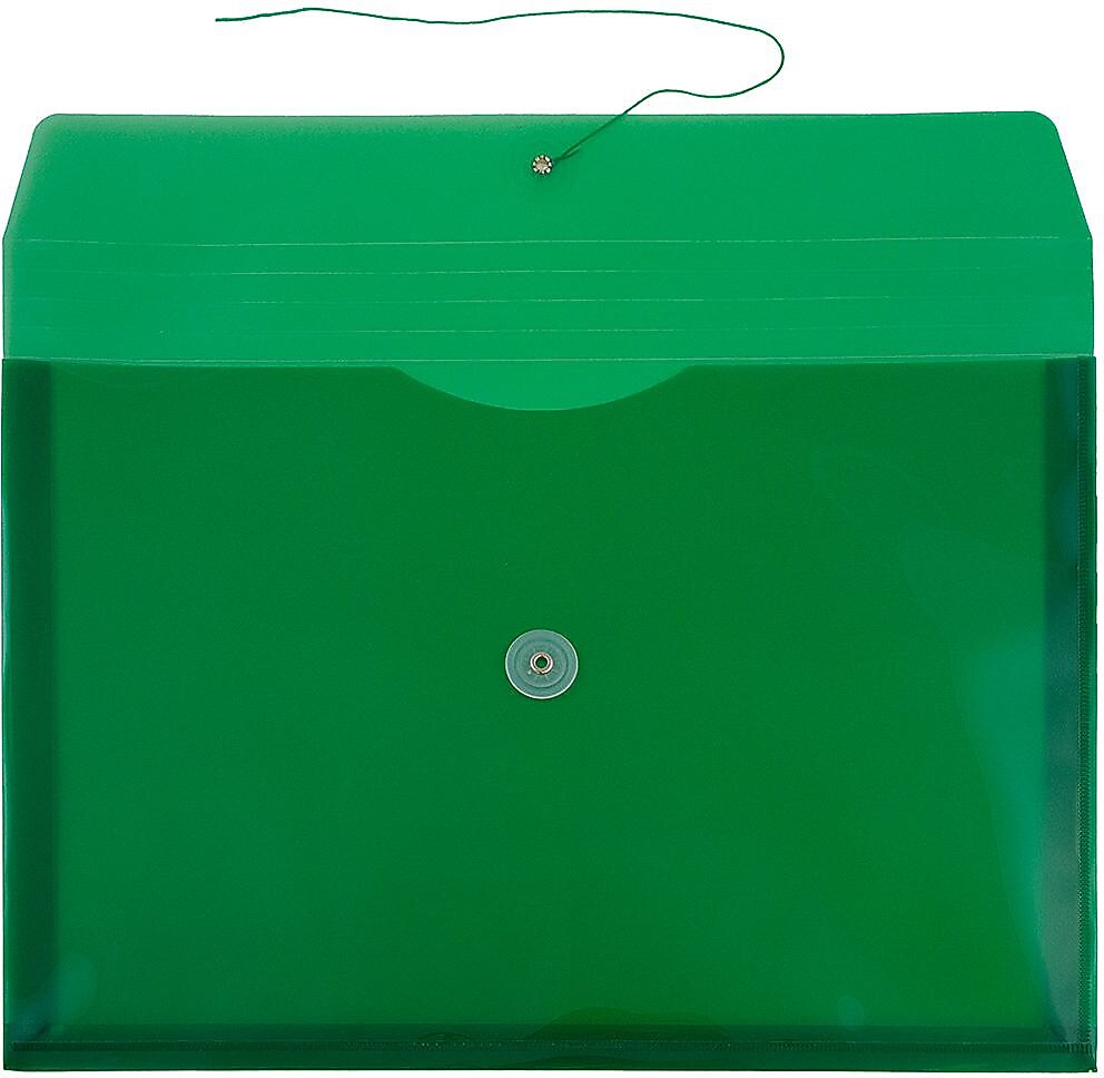 JAM Paper Premium Plastic Document File, 1 Pocket, Legal, Green, 3/Pack (219B1grx3)