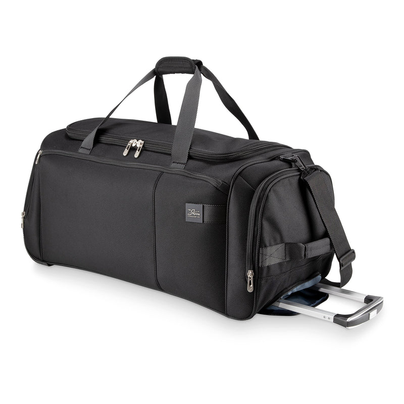 Skyway Luggage Sigma 7.0 28" Polyester Telescoping Travel Duffel with Wheels, Black (177-28-001-RDF)