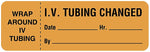 I.V. Tubing Change Label, 3" x 1"
