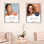 Excello Global Products Poster Holder, 18" x 24", Wall Mounted, Silver Aluminum, 10/Pack (EGP-SF-1824-CP)