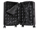 InUSA Drip 24" Hardside Suitcase, 4-Wheeled Spinner, TSA Checkpoint Friendly, Black (IUDRI00M-BLK)