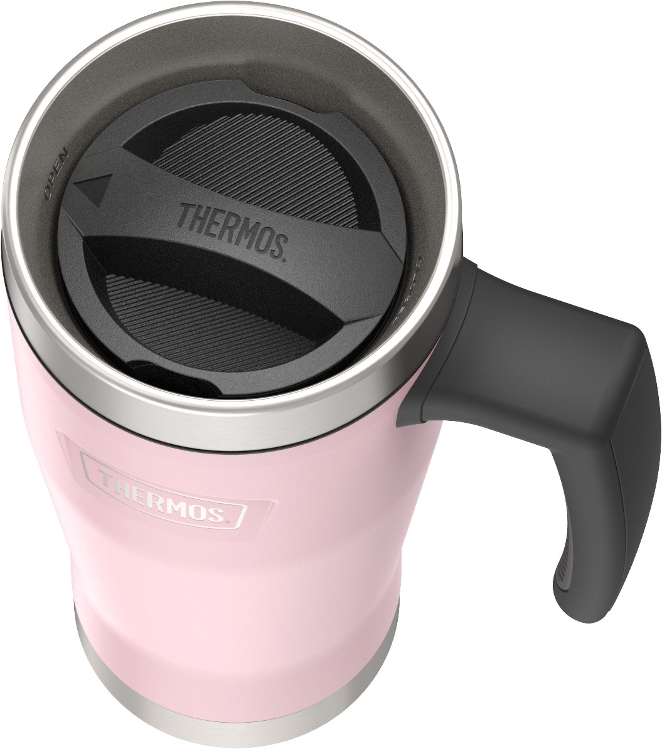 Thermos Icon Stainless Steel Vacuum Insulated Travel Mug, 16 oz., Sunset Pink (EAIS1002SP4)