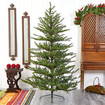 Nearly Natural 7-ft Vancouver Mountain Pine Artificial Christmas Tree with 374 Bendable Branches (T2012)