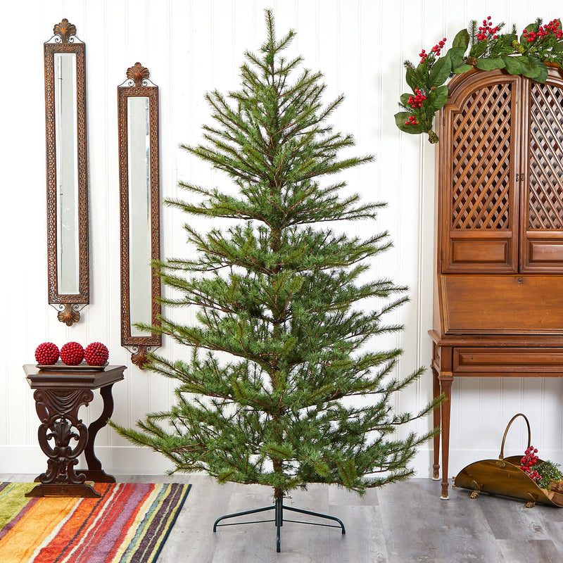 Nearly Natural 7-ft Vancouver Mountain Pine Artificial Christmas Tree with 374 Bendable Branches (T2012)