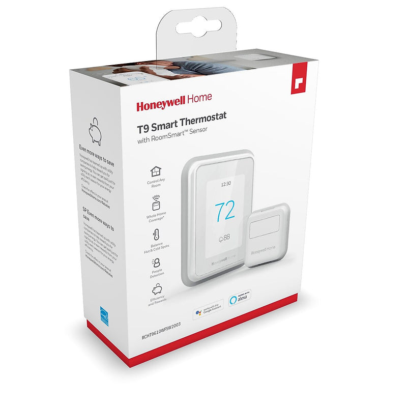 Honeywell Home T9 Smart Thermostat with Smart Room Sensors (RCHT9610WFSW2003/W)