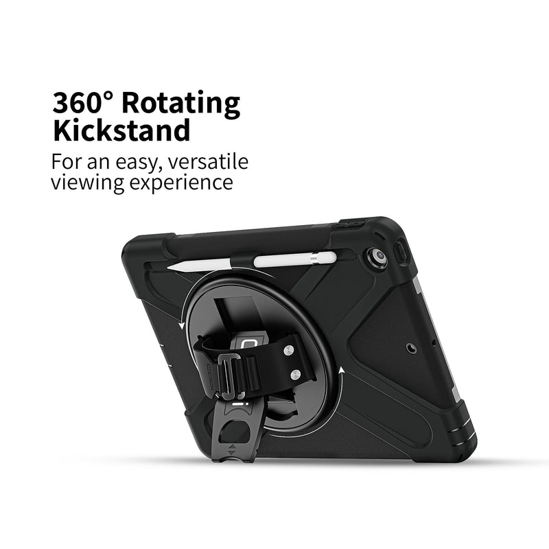 CODi Rugged 10.2" Case for iPad 9th, 8th, and 7th Generation, Black (C30705065IS)