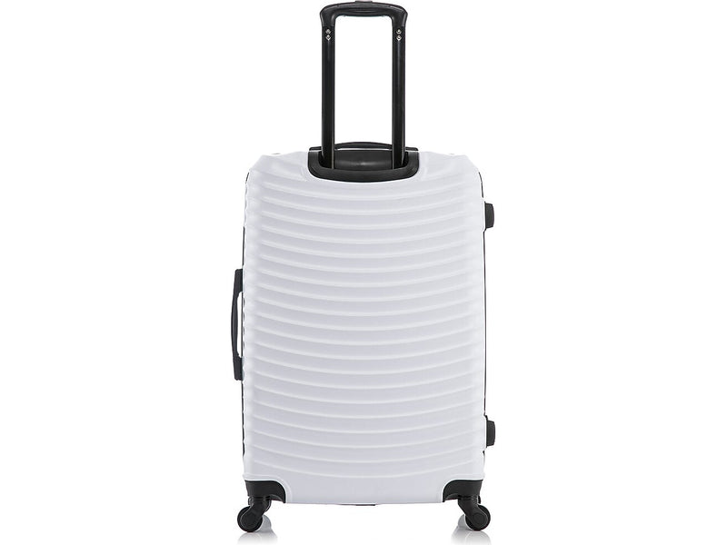 DUKAP Adly 28" Hardside Suitcase, 4-Wheeled Spinner, TSA Checkpoint Friendly, White (DKADL00L-WHI)