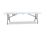 Iceberg Bifold Resin Folding Table, Rectangular, 94.5" x 29.9" x 30", White Granite Top, 2/Pack (ICE61273)