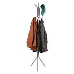 Mind Reader Freestanding Coat Rack, Multi-Hook Organizer, Silver, Metal (CRACK11-SIL)