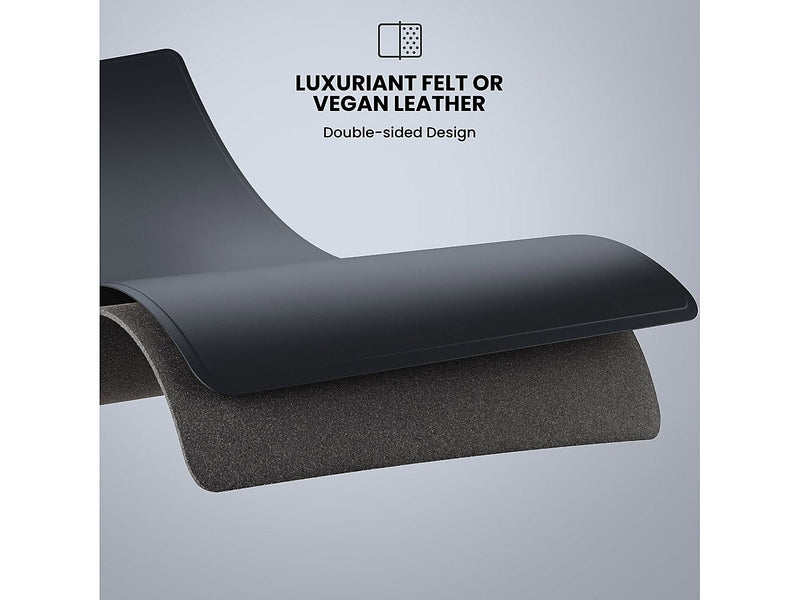 JOURNEY ALTI ULTRA Vegan Leather/Felt Desk Pad, 14.6" x 32.6", Midnight (JMSDMMN)