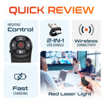 Delton P48 2.4GHz Wireless Presentation Finger Laser Pointer, Black (DLP48)