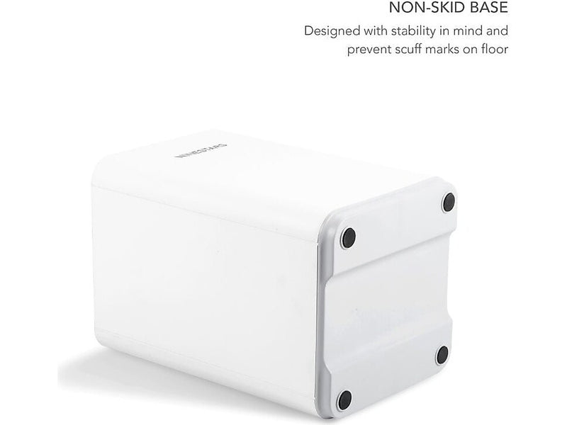 Nine Stars Plastic Sensor Trash Can, 2.6-Gallon, White (DZT-10-35)
