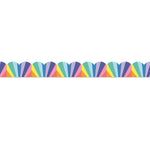 Carson Dellosa Education We Stick Together Scalloped Bulletin Board Borders, 3" x 3', Rainbow Burst, 6/Bundle (CD-108518-6)