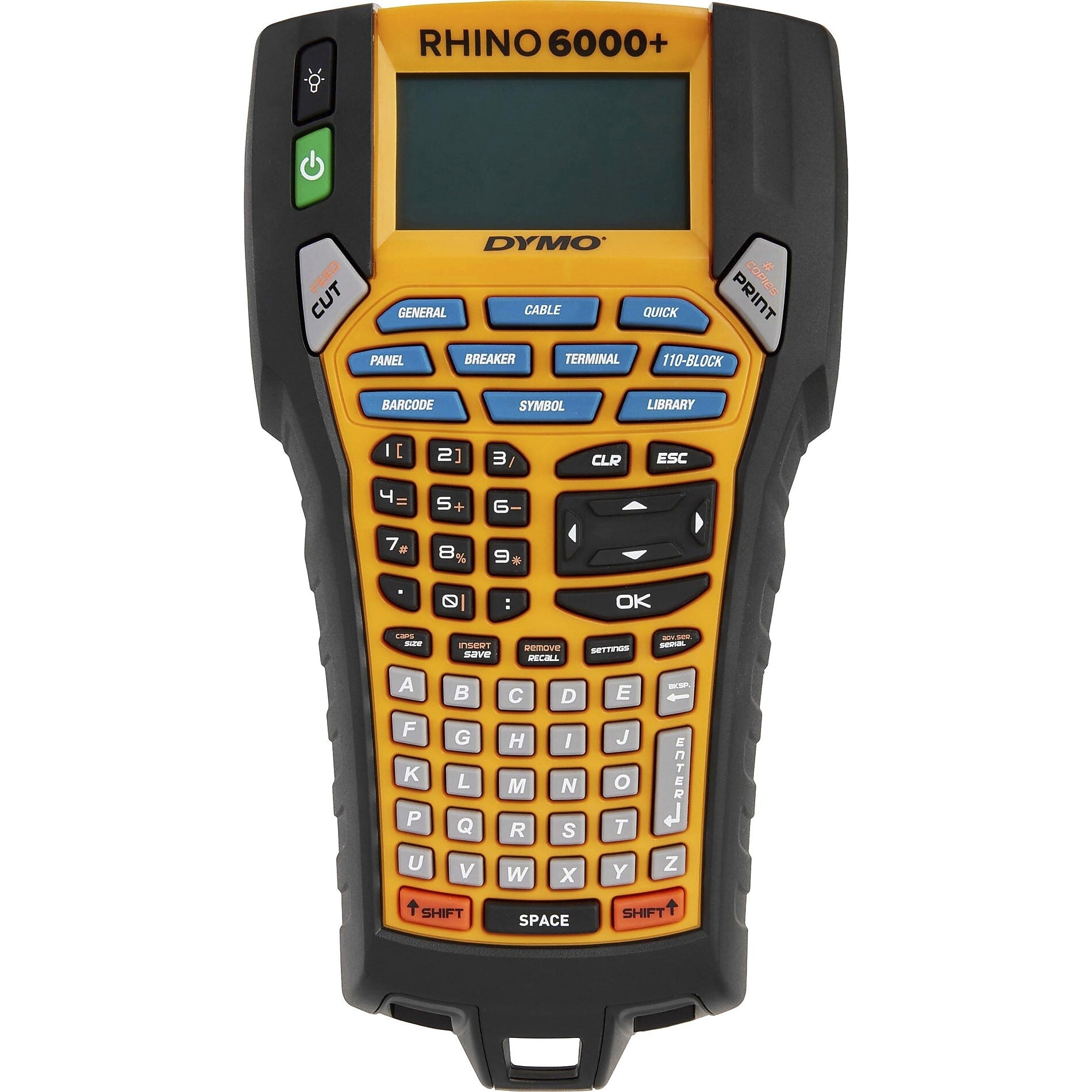 DYMO Rhino 6000+ Rechargeable Thermal Industrial Label Maker, Black/Yellow (2122499)