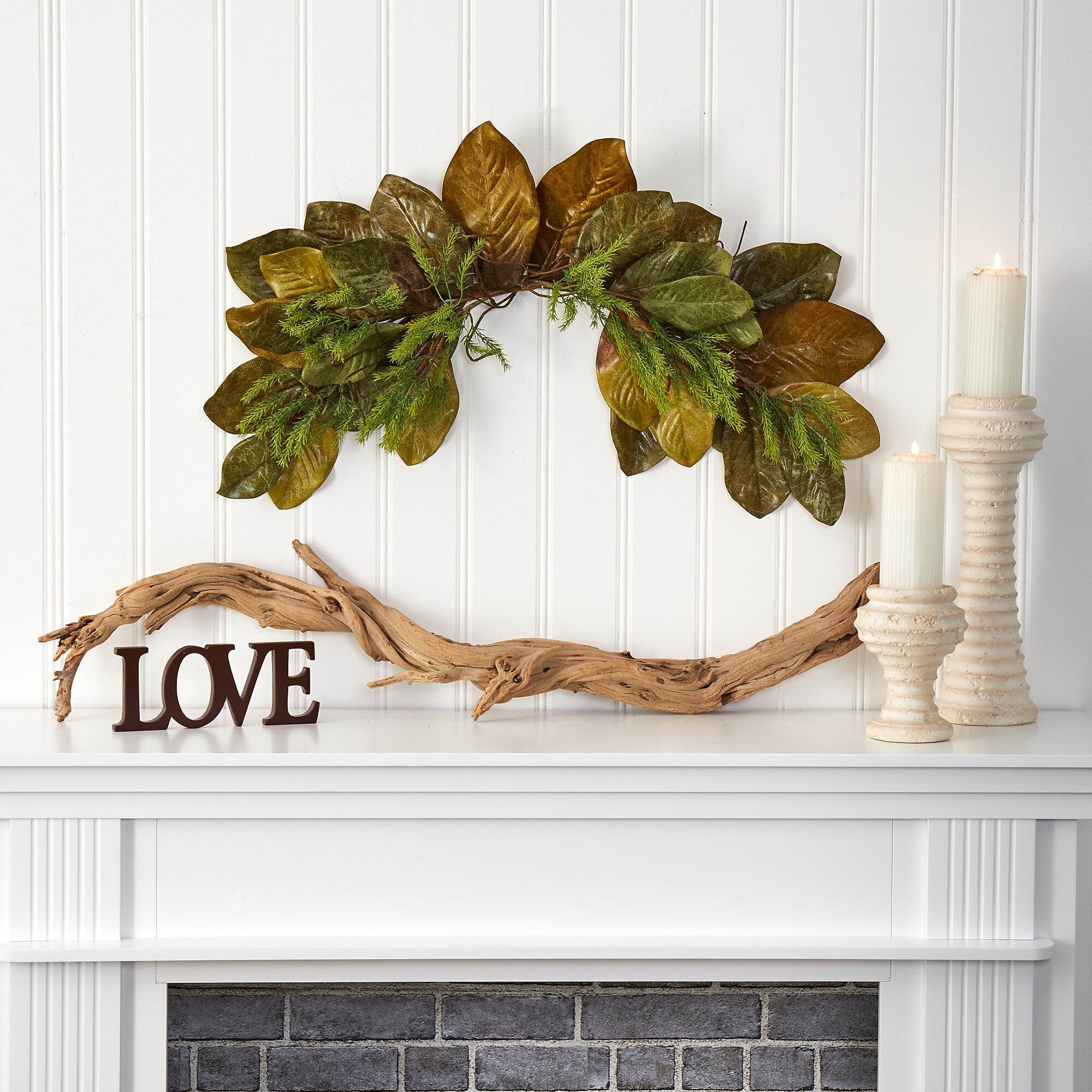 Nearly Natural 35" Fall Magnolia Leaf Artificial Swag (4646)