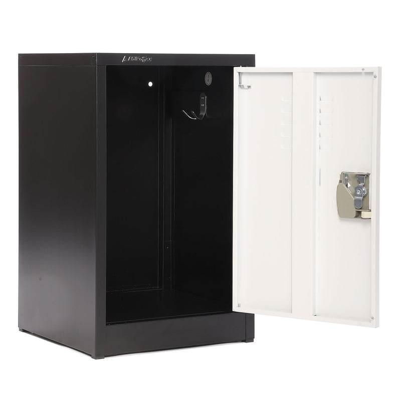 AdirOffice 24" Single Tier Black and White Storage Locker (ADI629-02-B-W)
