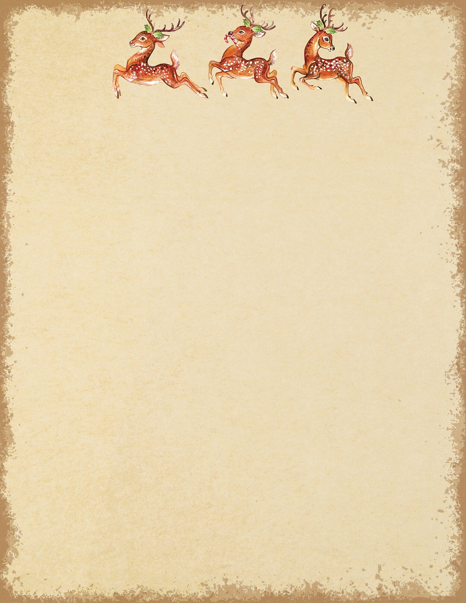 Great Papers! Holiday Stationery Letterhead Classic Reindeer, Multicolor, 50 sheets (2024036)