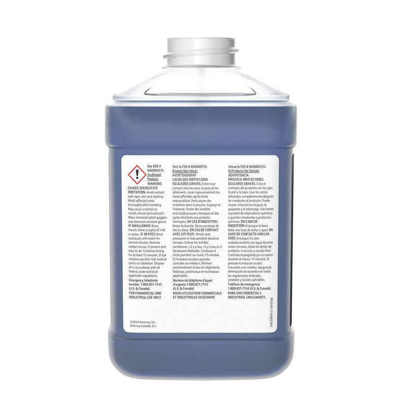 Diversey Glance HC Glass & Multi-Surface Cleaner for J-Fill, Ammonia, 2.5 L / 2.64 U.S. Qt., 2/Carton (905779)
