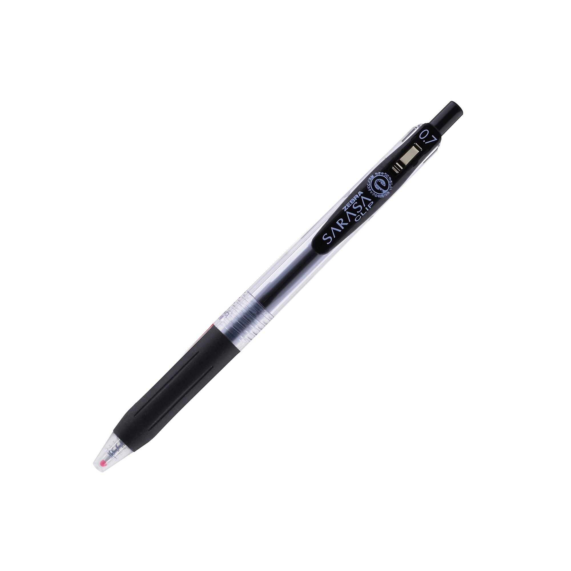 Zebra Sarasa Clip Retractable Gel Pen, Medium Point, 0.7mm, Black Ink, Dozen (ZEB48710)