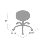 Boss Be Well Armless Medical Spa Professional Stool, Black (B240-BK)