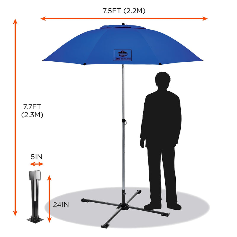 SHAX 6199 Work Umbrella and Stand Kit, Lightweight, (12966)