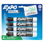 Expo Dry Erase Markers, Bullet Tip, Black, 4/Pack (2081801)