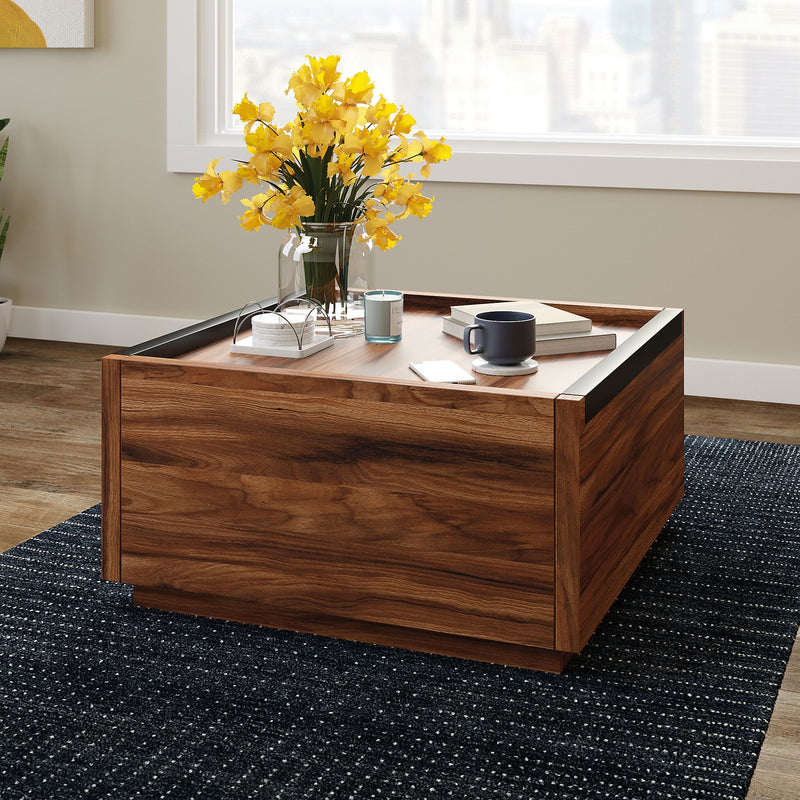 Sauder Manhattan Gate 31"W x 31"D Coffee Table, Blaze Acacia (430359)