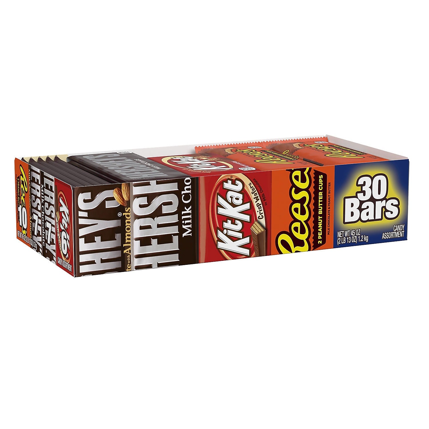 HERSHEY'S, KIT KAT and REESE'S Assorted Milk Chocolate Candy Bars, 45 oz. (HEC20650)