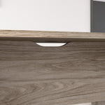 Bush Business Furniture 120W x 48D Boat Shaped Conference Table with Wood Base, Modern Hickory (99TB12048MHK)
