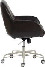 Tommy Hilfiger Forester Ergonomic Bonded Leather Swivel Conference Chair, Dark Brown (CHR10059A)