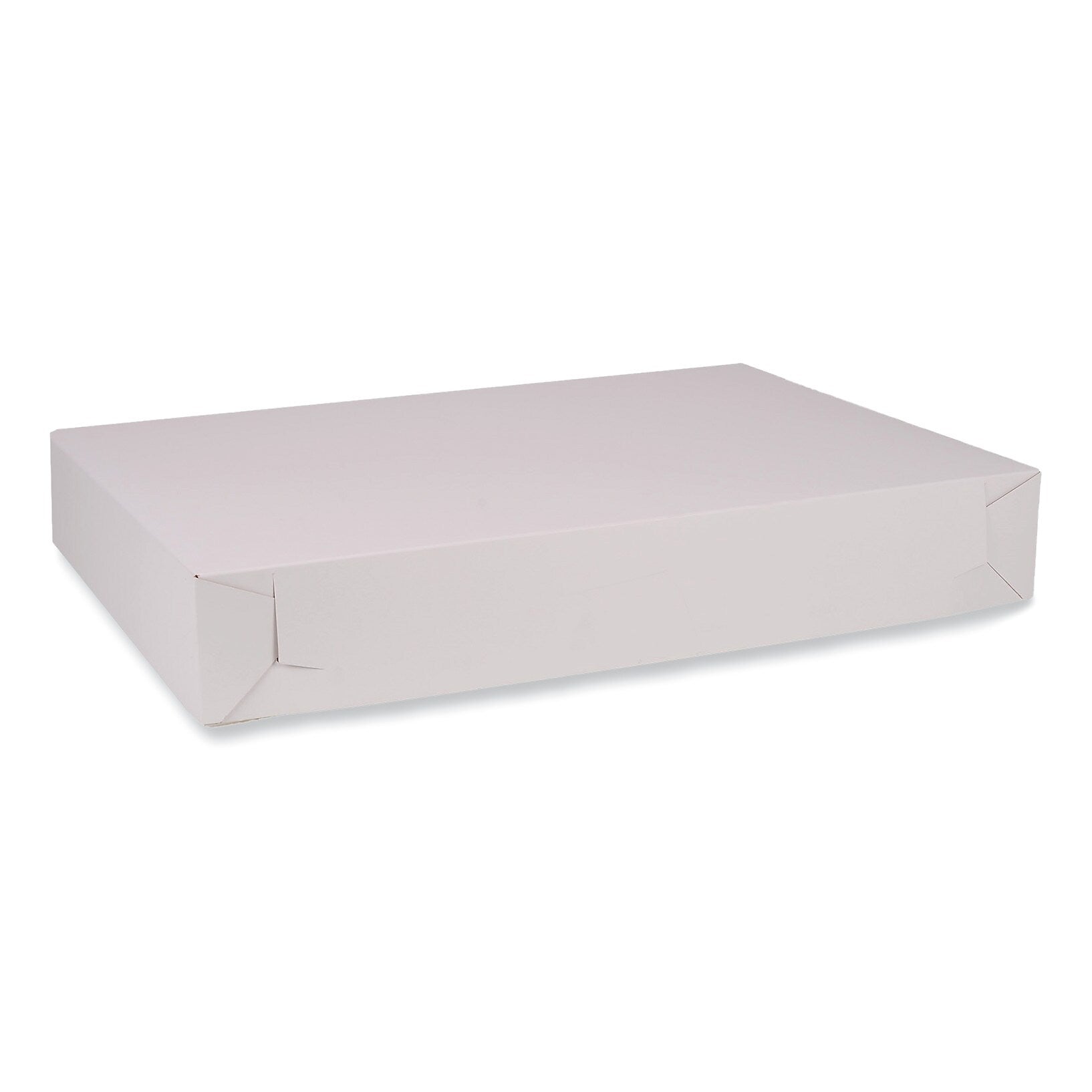 SCT Bakery Boxes, Standard, 26 x 18.5 x 4, White, Paper, 50/Carton