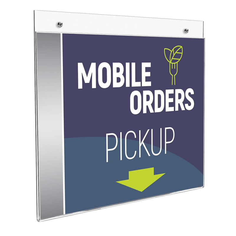 Deflecto Classic Image Document Holder, 8.5" x 11", Horizontal, Wall Mounted, Clear Plastic (68301)