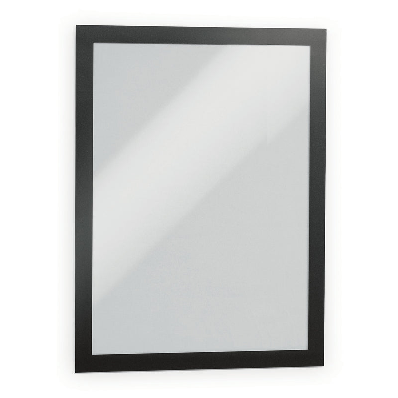 Durable DURAFRAME Document Holder, 8.5" x 11", Wall Mounted, Vertical/Horizontal, Bottom Loading, Black, 2/Pack (DUR-476801)
