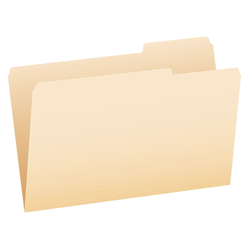 Pendaflex File Folder, 1-Tab, Left Position, Legal Size, Manila, 100/Box (753 1/3-1)