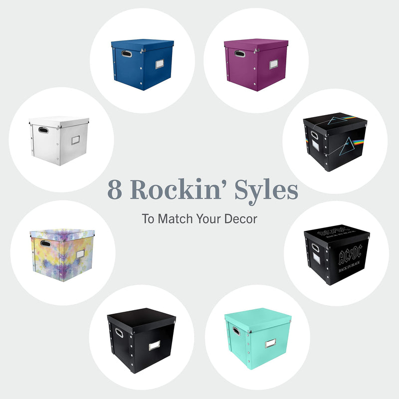 Snap-N-Store Vinyl Record Storage Container, Paperboard, Black (SNS01790)