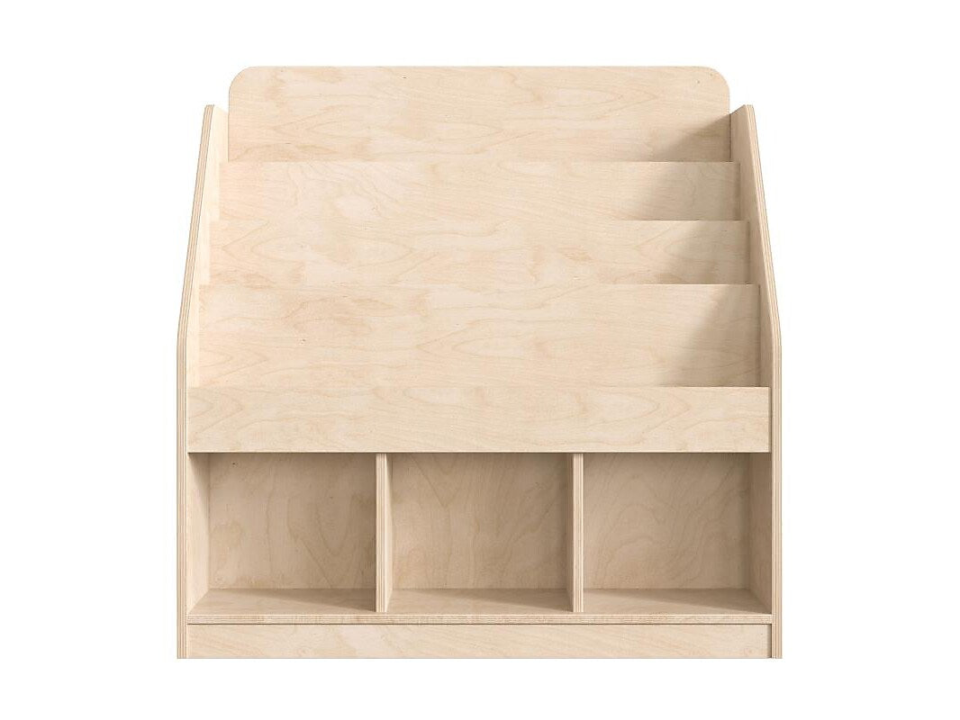 Flash Furniture Bright Beginnings 3-Section Modular Bookstand with Storage, 36" x 34.75", Brown (MKKE24282)