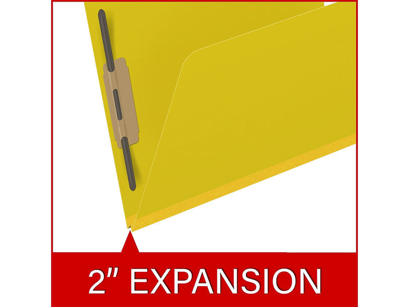 Medical Arts Press Pressboard Classification Folder, 2" Expansion, Letter Size, Yellow, 25/Box